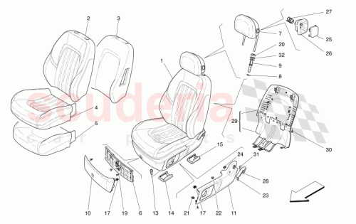 Part Diagram for Maserati 673000893