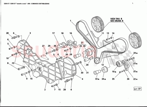 Part Diagram for Maserati 573003300