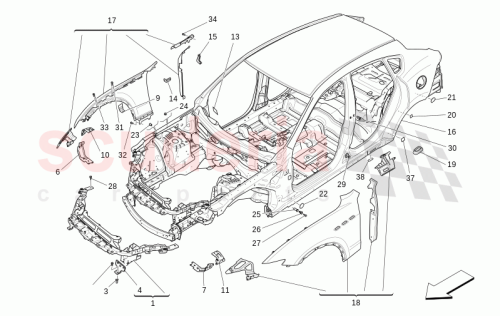 Part Diagram for Maserati 670213390
