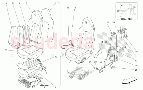 Part Diagram for Maserati 386900301
