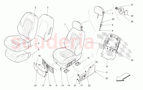 Part Diagram for Maserati 673003444