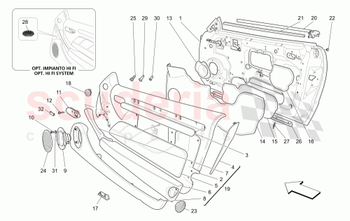 Part Diagram for Maserati 66368403