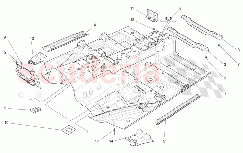Part Diagram for Maserati 673006045