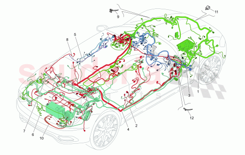 Part Diagram for Maserati 266005