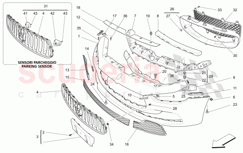 Part Diagram for Maserati 670011292