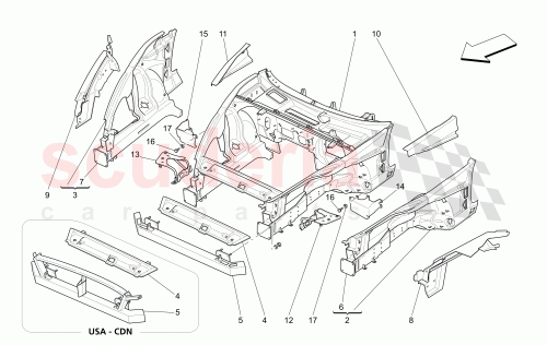 Part Diagram for Maserati 980001170