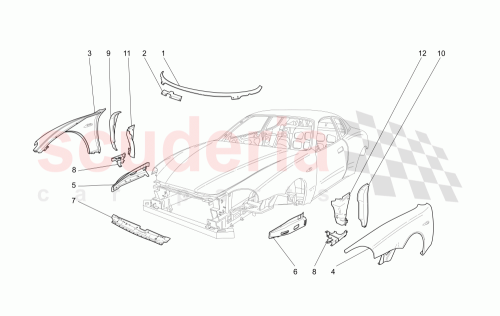 Part Diagram for Maserati 67813700