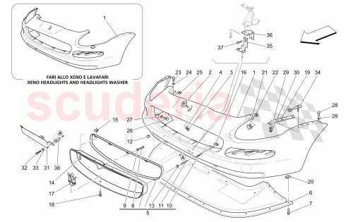 Part Diagram for Maserati 67365200