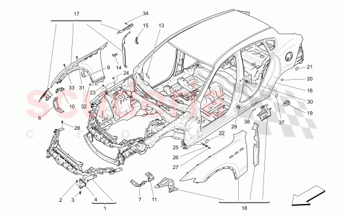 Part Diagram for Maserati 670032664