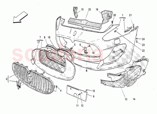 Part Diagram for Maserati 81131500