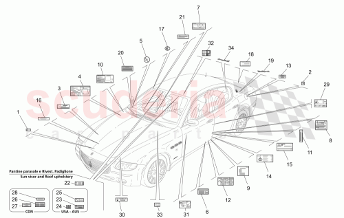 Part Diagram for Maserati 80934925