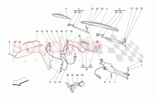 Part Diagram for Maserati 65775100