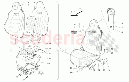 Part Diagram for Maserati 956600700
