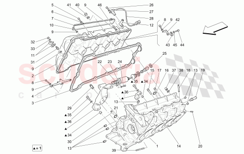 Part Diagram for Maserati 187815