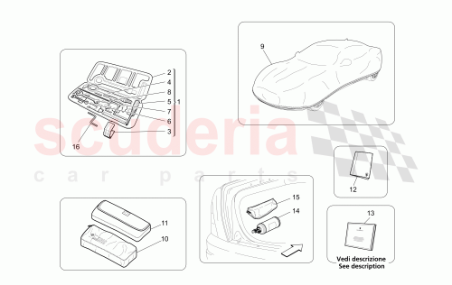 Part Diagram for Maserati 89309100