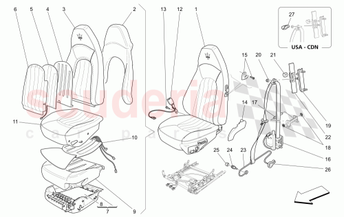 Part Diagram for Maserati 982212004