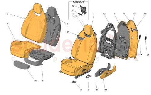 Part Diagram for Maserati 673013599