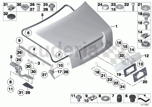 Part Diagram for Rolls Royce 41 62 7194218