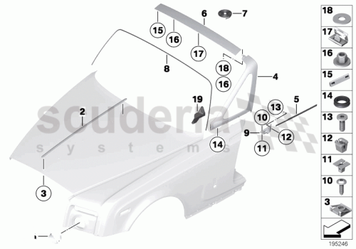 Part Diagram for Rolls Royce 51 13 7246633
