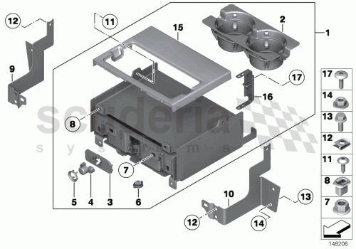 Part Diagram for Rolls Royce 51 16 6980042