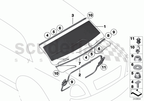 Part Diagram for Rolls Royce 51 31 7218483