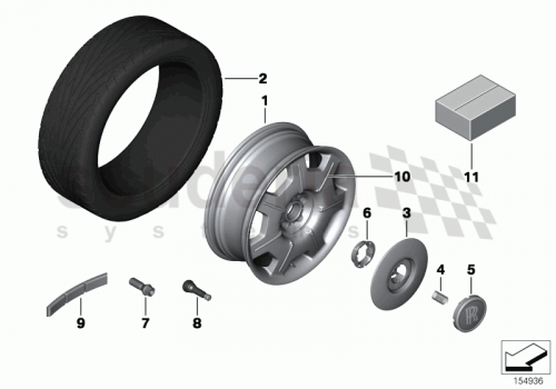 Part Diagram for Rolls Royce 36 13 6787711