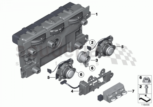 Part Diagram for Rolls Royce 64 11 0413227