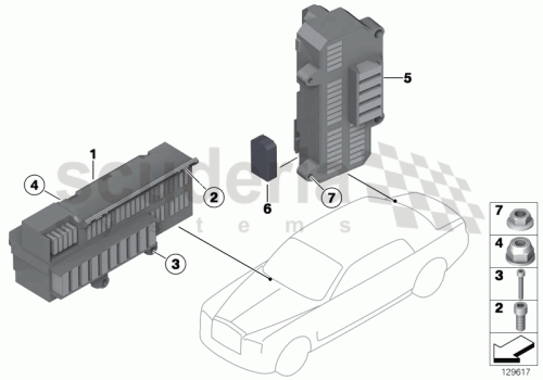 Part Diagram for Rolls Royce 61 13 8387135