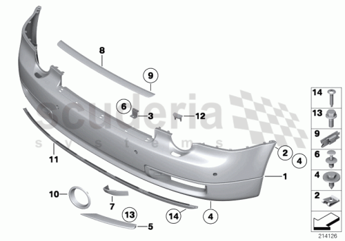 Part Diagram for Rolls Royce 51 11 7261507