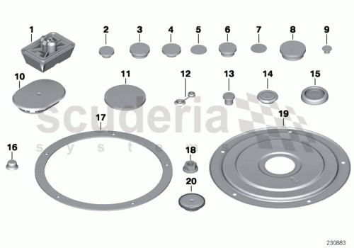 Part Diagram for Rolls Royce 61 13 8353500