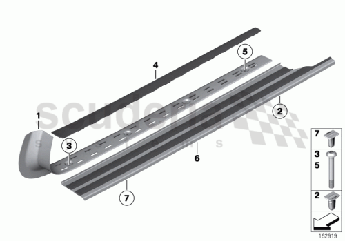 Part Diagram for Rolls Royce 51 13 7170859