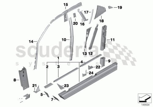 Part Diagram for Rolls Royce 41 21 7116214