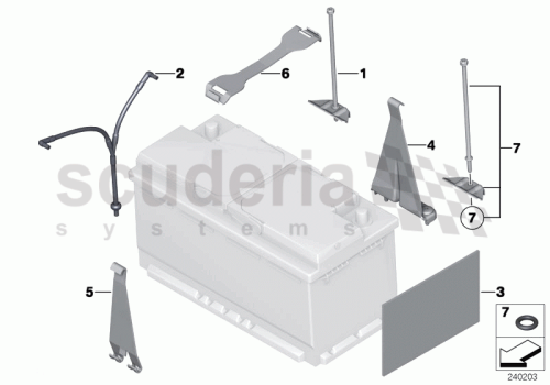 Part Diagram for Rolls Royce 61 21 0422709