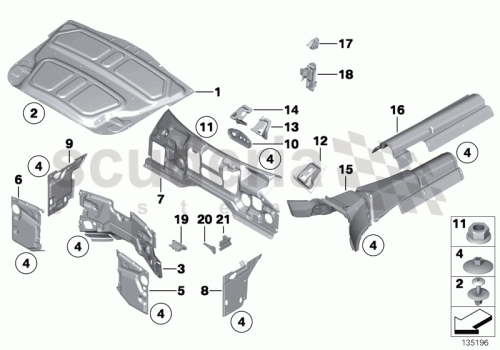Part Diagram for Rolls Royce 51 71 7001338