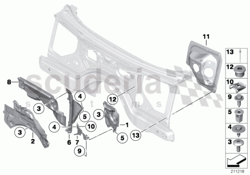 Part Diagram for Rolls Royce 51 71 7221366