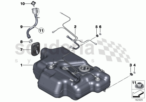 Part Diagram for Rolls Royce 16 11 7194854