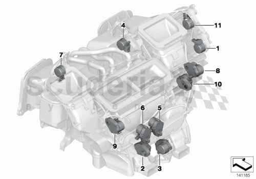 Part Diagram for Rolls Royce 64 11 6935077