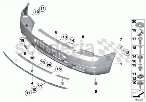 Part Diagram for Rolls Royce 51 11 7166093
