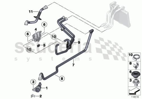 Part Diagram for Rolls Royce 64 21 0010704
