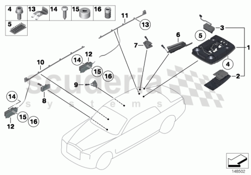 Part Diagram for Rolls Royce 63 31 0138208