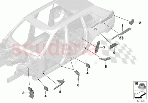 Part Diagram for Rolls Royce 41007490463