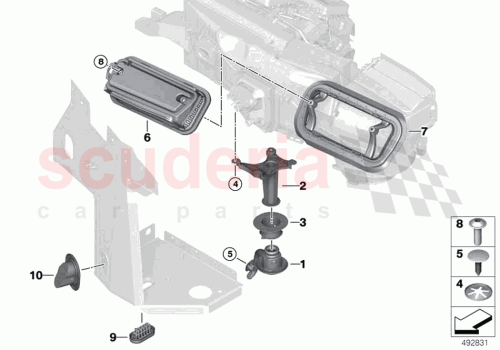 Part Diagram for Rolls Royce 64119381153