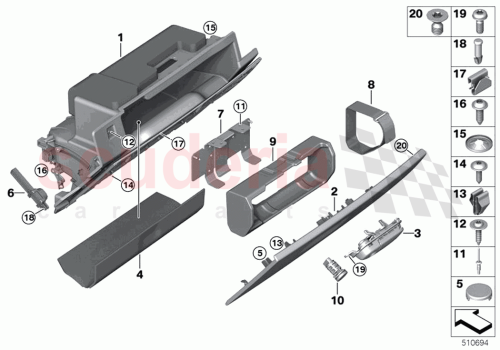 Part Diagram for Rolls Royce 51169490750