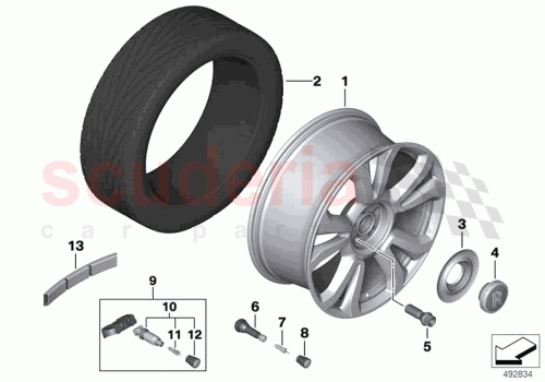 Part Diagram for Rolls Royce 36106878025