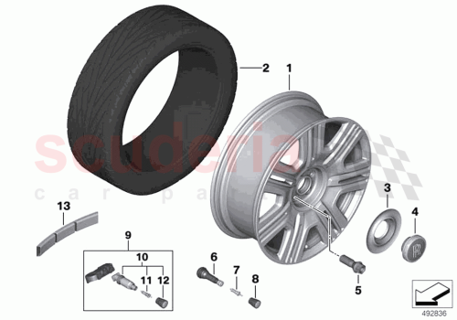 Part Diagram for Rolls Royce 36106884709