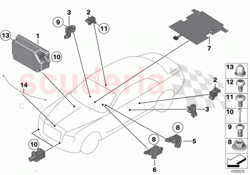 Part Diagram for Rolls Royce 65779282787