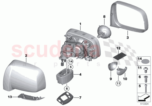 Part Diagram for Rolls Royce 51167302073