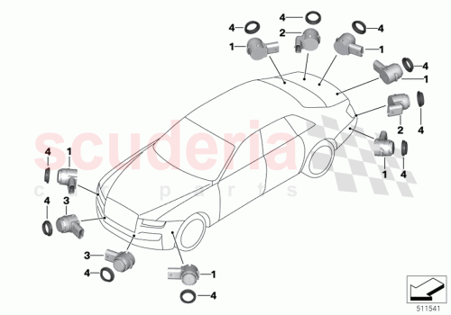 Part Diagram for Rolls Royce 66202409651