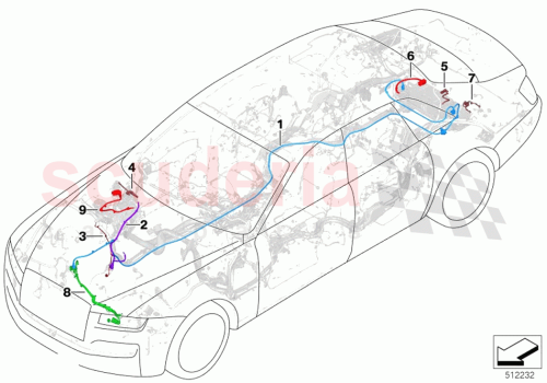 Part Diagram for Rolls Royce 61128799720