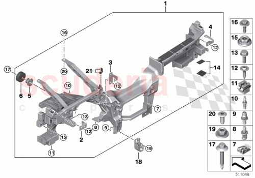 Part Diagram for Rolls Royce 51 45 9621654